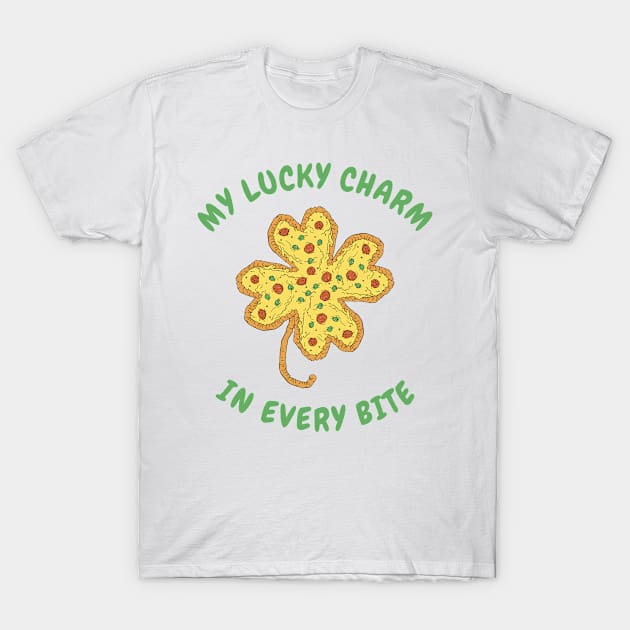 St. Patrick's Day Fast Food Shamrock Pizza Lucky Charm T-Shirt by Tom´s TeeStore